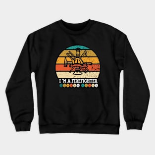 Retro Firefighter Sunrise (Fireman) Crewneck Sweatshirt